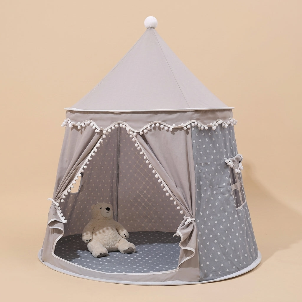 Foldable Kids Teepee Play Tent for Indoor Play and Imaginative Fun