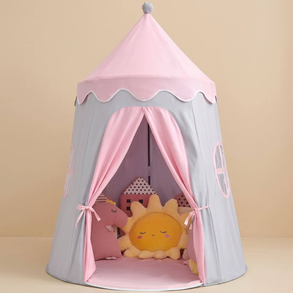 Kids Folding Teepee Play Tent for Indoor Play and Cozy Hideaway