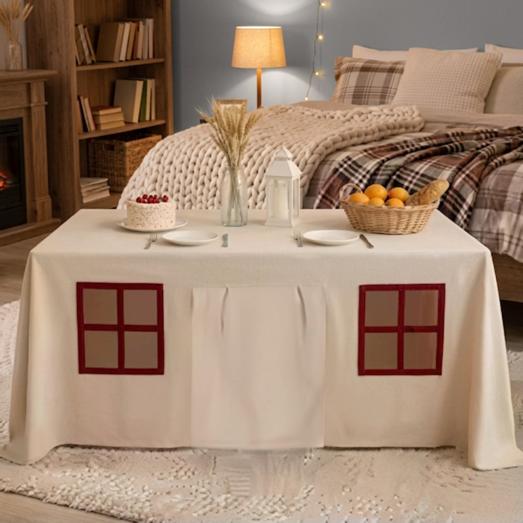 Magical Castle Kids Table Tent Cover for Indoor Play and Cozy Hideaway