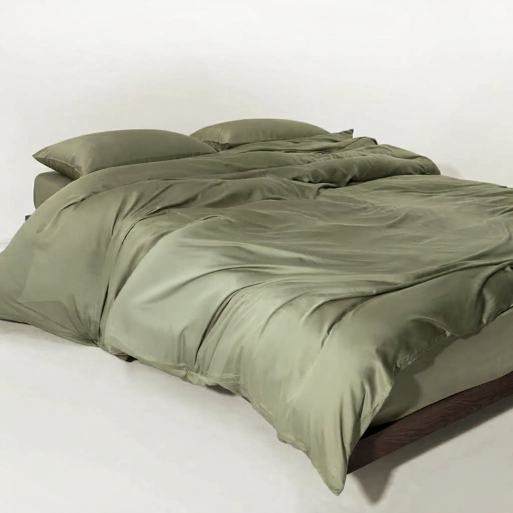 Pet Hair Resistant Bamboo Bedding Set with Sheet and Duvet Cover
